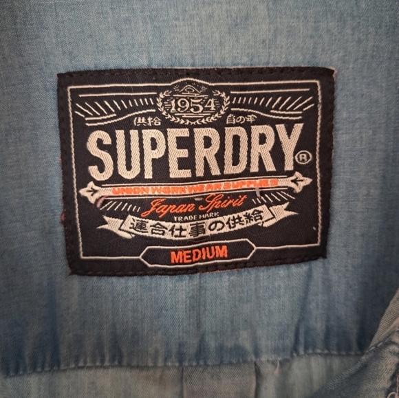 Superdry Size M Womens Button Up Long Sleeve Denim Shirt Collared. - Picture 5 of 11